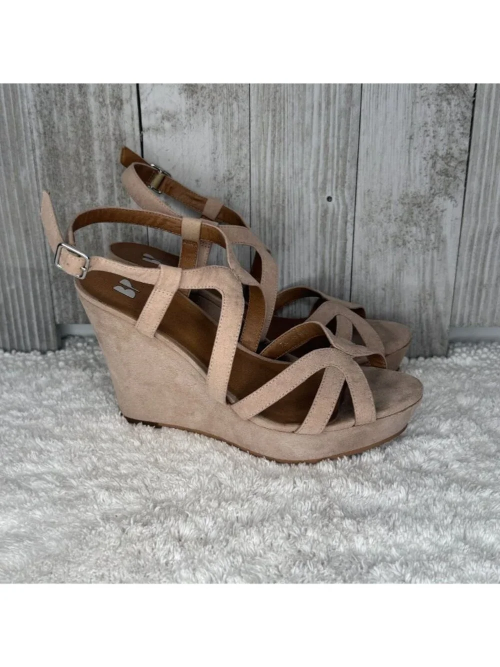 BP Sky Wedge Platform Sandals 7 M